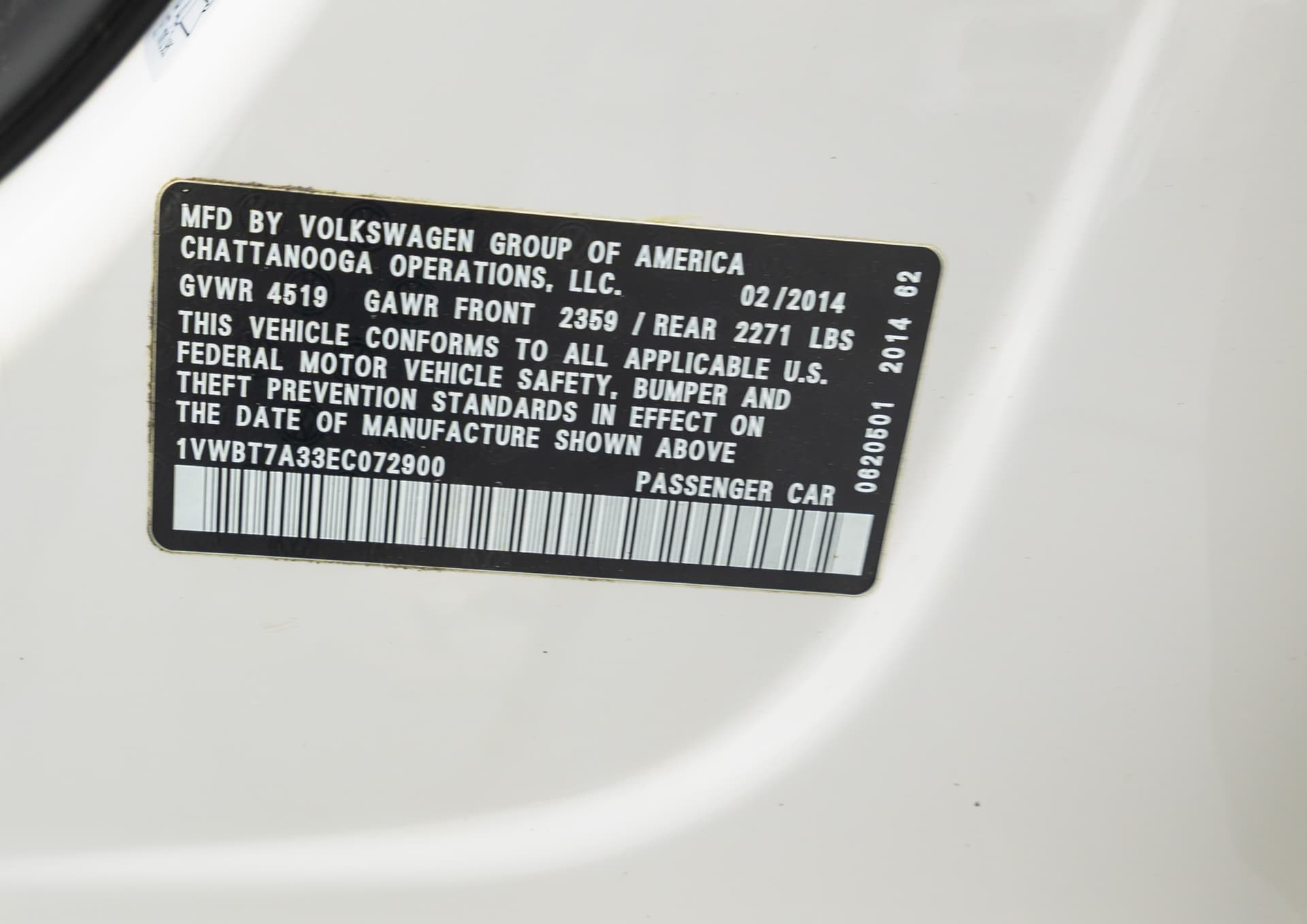 VOLKSWAGEN Passat 2014 - 7