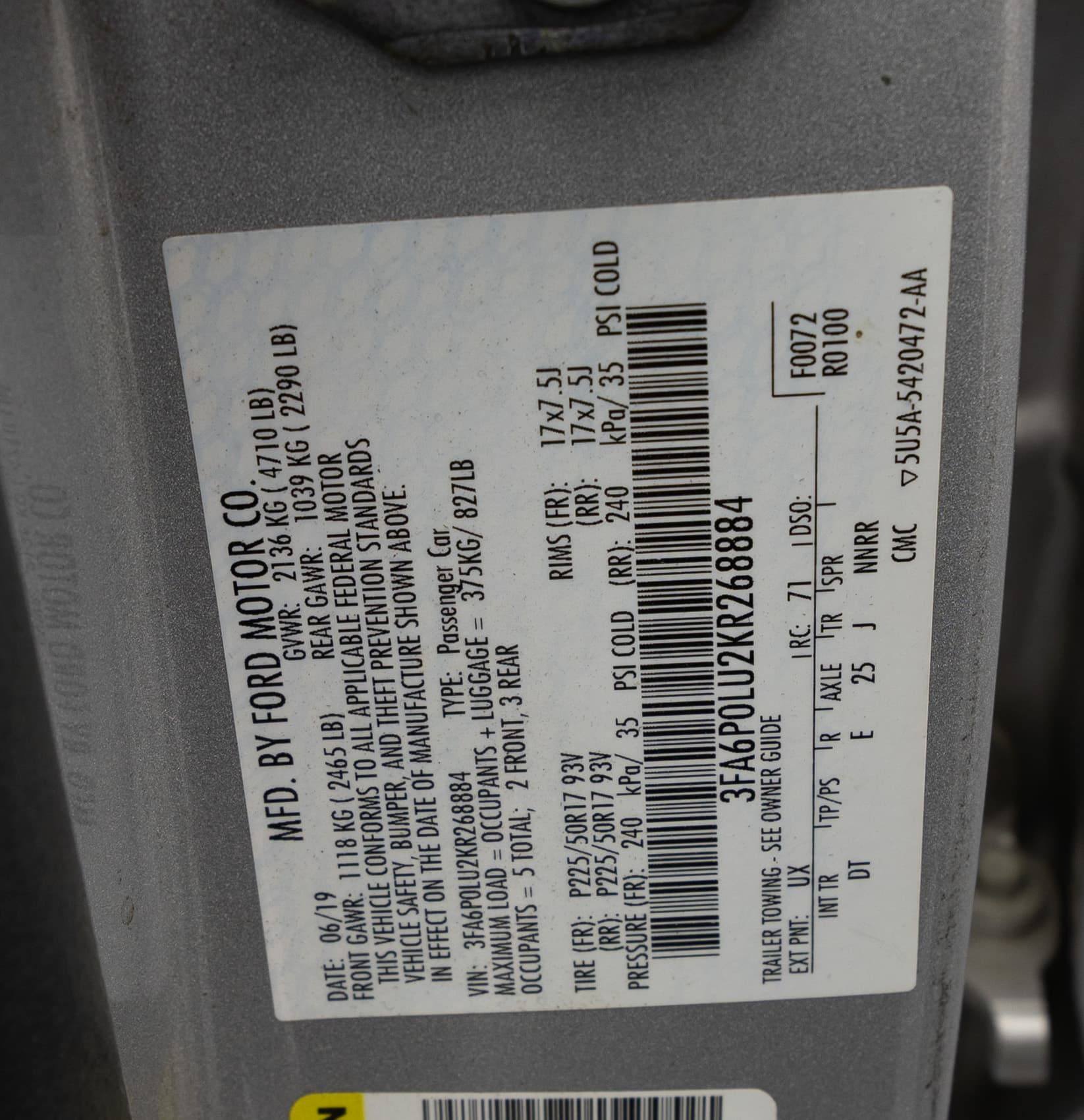 FORD Fusion 2019 - 10